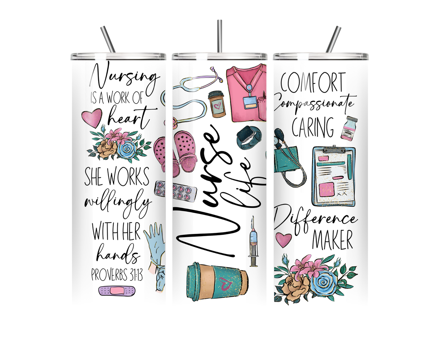 Nurse Life 20 Onz. Tumbler