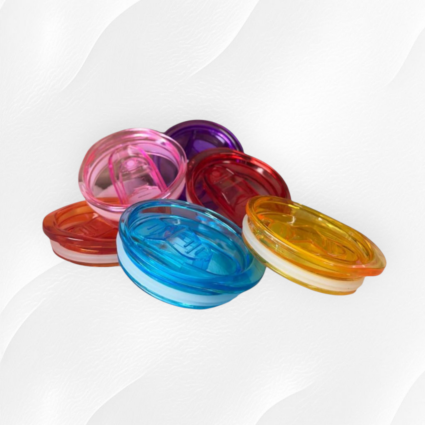 Tapas de colores para tumblers